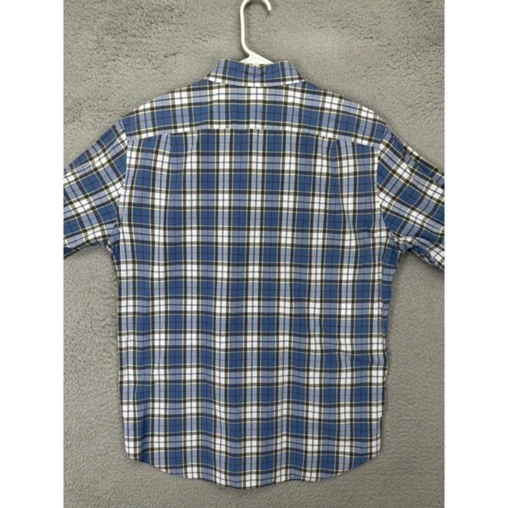 J Crew Shirt Adult Large Blue Multi Plaid Cotton Button Down Long Sleeve Mens